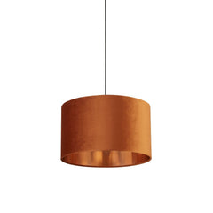 Burnt Orange Velvet Light Shade (40cm)