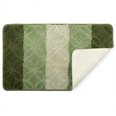 Halo Sage Green Tonal Stripe 2 Piece Bath Mat Set