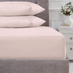 100% Cotton 180TC Blush Pink Deep Fitted Sheet