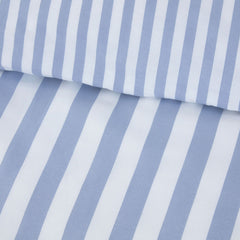 Cool Comfort Blue Stripe Cotton Lyocell Duvet Set