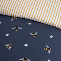 Daisy Bee Navy Reversible Super Soft Duvet Set
