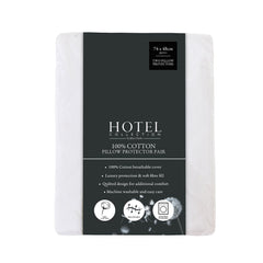 Hotel Collection 100% Cotton Pillow Protector Pair