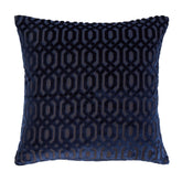 Mayfair Navy Cut Velvet Large Cushion (55cm x 55cm)
