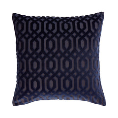 Mayfair Navy Cut Velvet Cushion (43cm x 43cm)