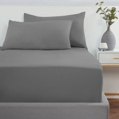 Charcoal Super Soft Easycare Extra Deep (40cm) Fitted Sheet