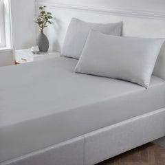 Grey Super Soft Easycare Standard (25cm) Fitted Sheet
