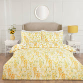 Wisteria Floral Lemon Reversible Super Soft Duvet Set