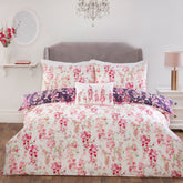 Wisteria Floral Pink Reversible Super Soft Duvet Set