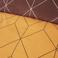 Zen Ochre Geometric Duvet Set