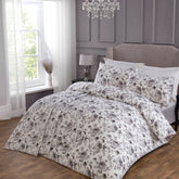 Verity Mono Grey 200 Thread Count 100% Cotton Duvet Set