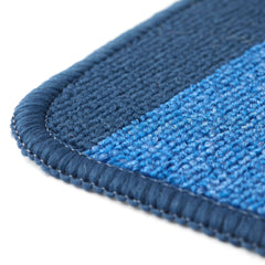 Jersey Contrast Blue Stripe 2 Piece Bath Mat Set
