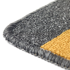 Jersey Contrast Yellow Stripe 2 Piece Bath Mat Set