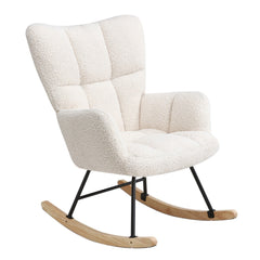 Sherpa White Tufted Rocking Chair