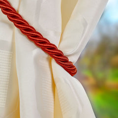 Knightsbridge Orange Rope Tiebacks (Pair)