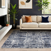 Kuza Portrait Navy Blue Rug
