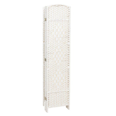 Folding Room Divider Wood Fabric Screen