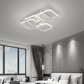 White Minimalist LED Semi-Flush Ceiling Light