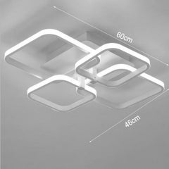 White Minimalist LED Semi-Flush Ceiling Light