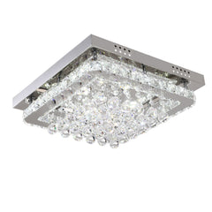 Square Crystal LED Flush Mount Ceiling Light