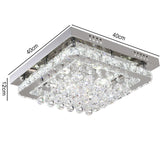 Square Crystal LED Flush Mount Ceiling Light