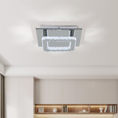 30cm Chrome Crystal LED Ceiling Light 24W