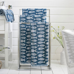 Lobster Creek Small Fish Blue/White Towels
