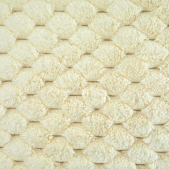 Lush Cream Fluffy Faux Fur Throw Blanket