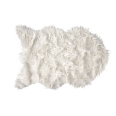 Lux Faux Fur White Room Rug