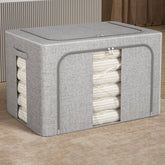 100L Metal Frame Fabric Clothes Storage Box