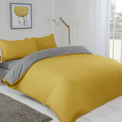 Lyla Yellow and Grey Reversible Duvet Set