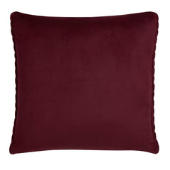 Laurence Llewelyn-Bowen Amory Wine Velvet Cushion (43cm x 43cm)