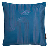 Laurence Llewelyn-Bowen Diva Embroidery Teal Velvet Cushion (43cm x 43cm)