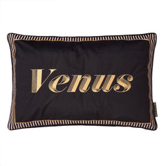 Laurence Llewelyn-Bowen Velvet Venus Signature Black Cushion (40cm x 60cm)