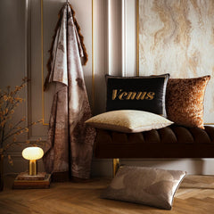 Laurence Llewelyn-Bowen Velvet Venus Signature Black Cushion (40cm x 60cm)
