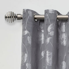 Black Silk Metal Sliced Extendable Curtain Pole