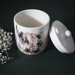 Meg Hawkins Highland Cow Storage Canister