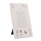 Moments Standing Verse Plaque Nan