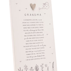 Moments Standing Verse Plaque Grandma