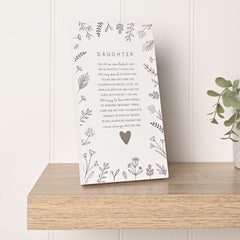 Moments Standing Verse Plaque Daughter