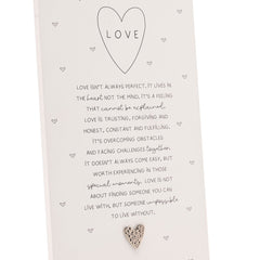 Moments Standing Verse Plaque Love