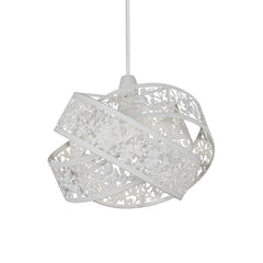 Matt White Ornate Fretwork Layered Light Shade