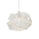 Matt White Ornate Fretwork Layered Light Shade