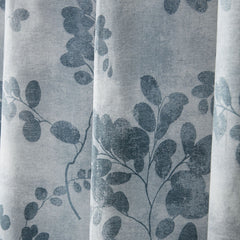 Laura Ashley Millhayes Smoke Blue Blackout Eyelet Curtains