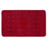 Orkney Bordeaux Red Crosshatch Bath Mat