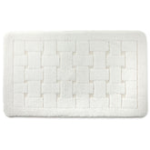 Orkney White Crosshatch Bath Mat