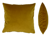 Opulence Saffron Yellow Velvet Cushion Cover (50cm x 50cm)
