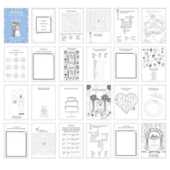 Personalised Blue Wedding Activity Book