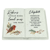 Personalised Robin Resin Memorial Book