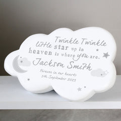 Personalised Resin Memorial Cloud