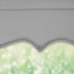 Grey Scalloped Roller Blind